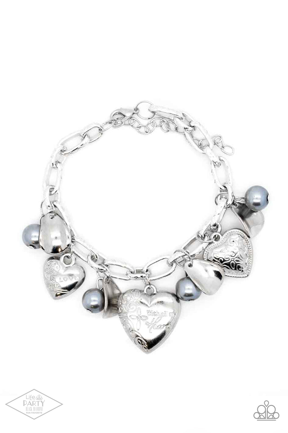 Paparazzi Love Will Find A Way Silver Clasp Bracelet - Life of the Party Exclusive 2020