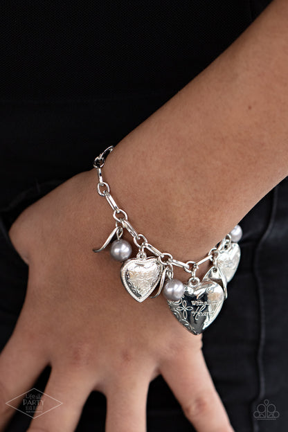 Paparazzi Love Will Find A Way Silver Clasp Bracelet - Life of the Party Exclusive 2020