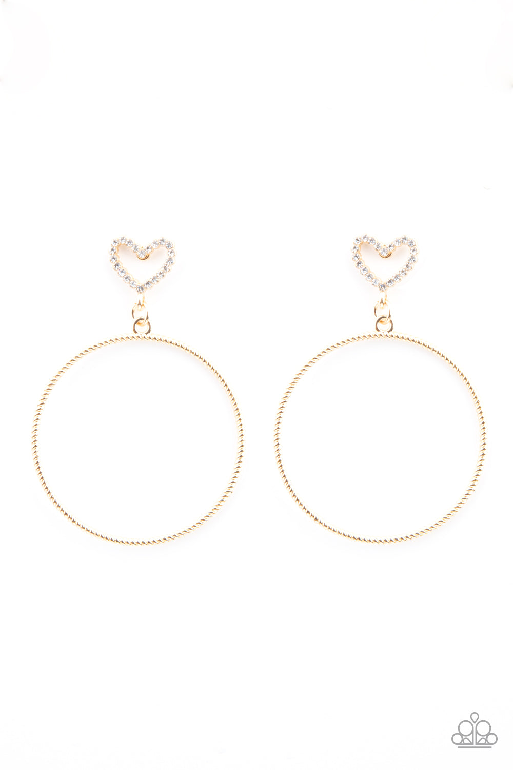 Paparazzi Love Your Curves Gold Post Hoop Earrings