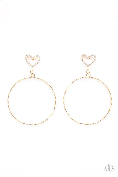 Paparazzi Love Your Curves Gold Post Hoop Earrings