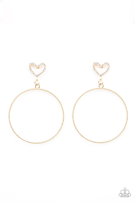Paparazzi Love Your Curves Gold Post Hoop Earrings