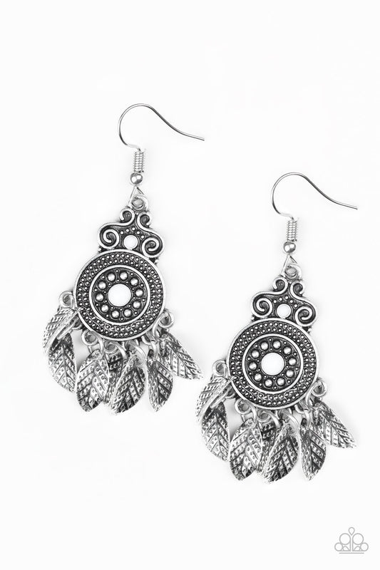 Paparazzi Lower East WILDSIDE White Fishhook Earrings
