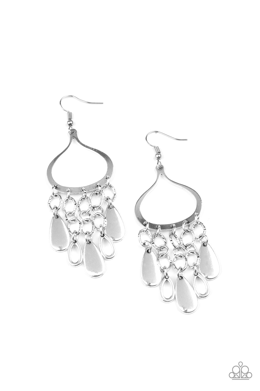 Paparazzi Lure Away Silver Fishhook Earrings