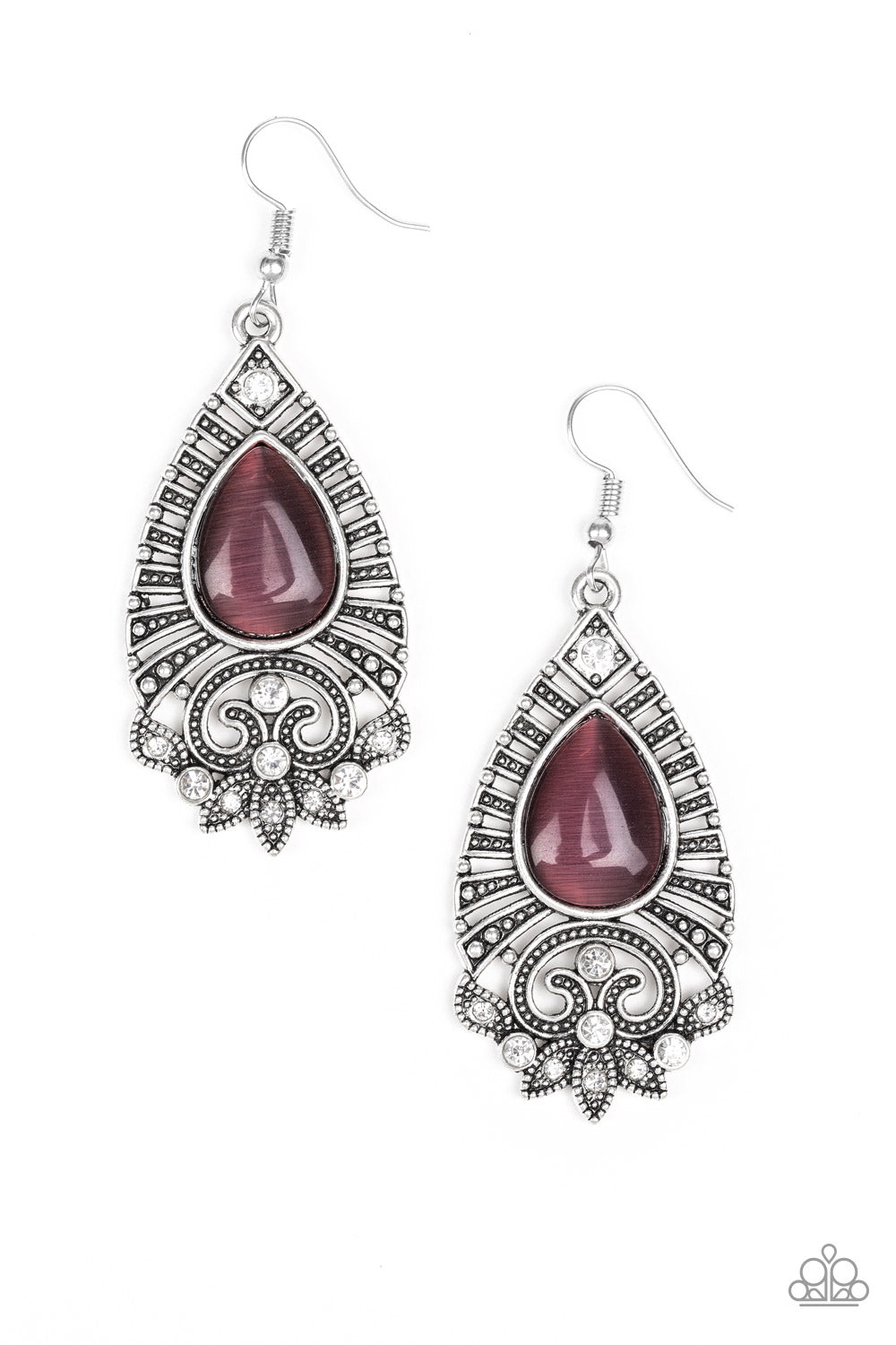 Paparazzi Majestically Malibu Purple Fishhook Earrings