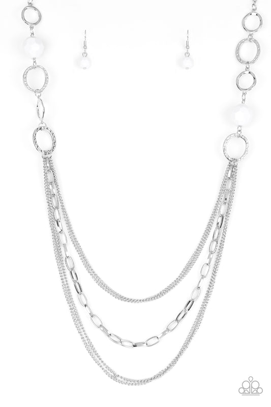 Paparazzi Margarita Masquerades White Long Necklace