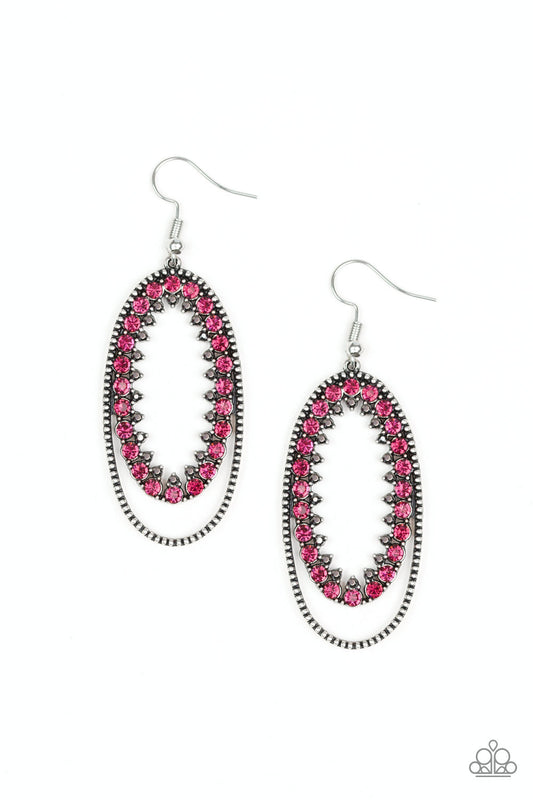 Paparazzi Marry Into Money Pink Fishhook Earrings