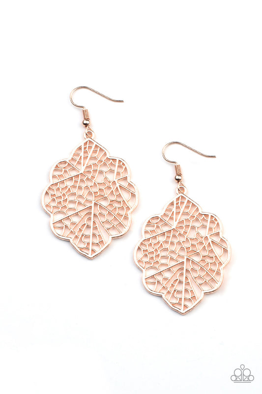 Paparazzi Meadow Mosaic Rose Gold Fishhook Earrings