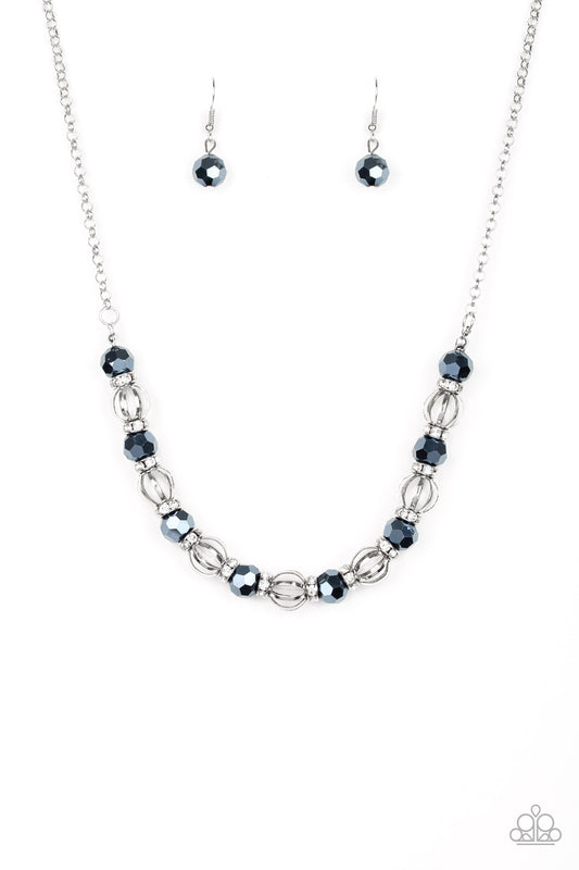 Paparazzi Metro Majestic Blue Short Necklace