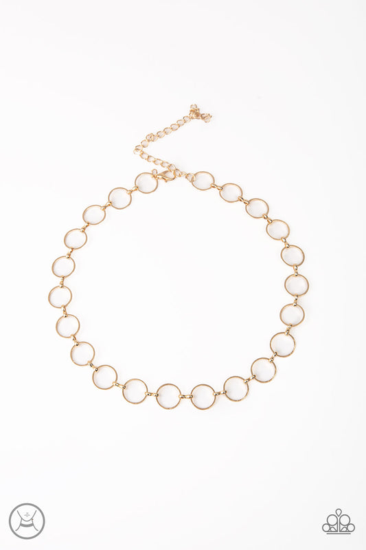 Paparazzi Metro Spunk Gold Choker Necklace