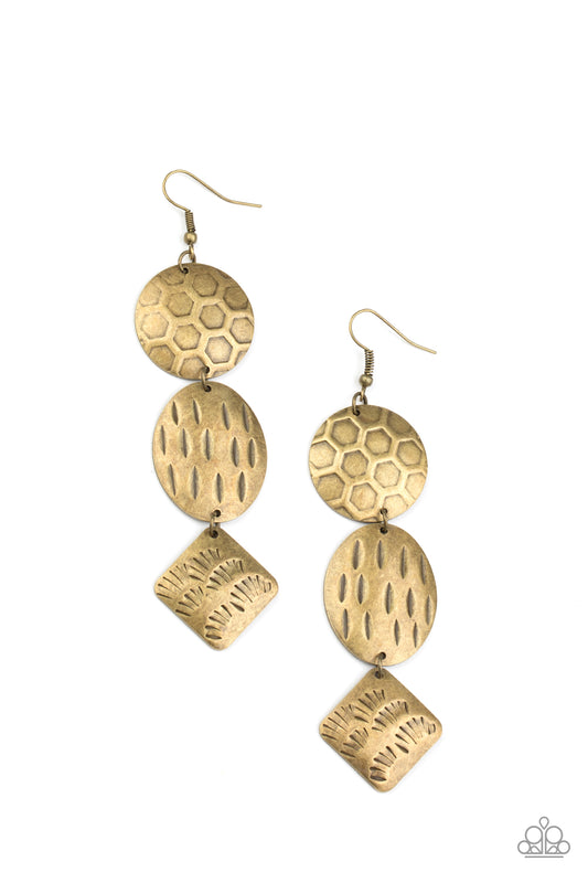 Paparazzi Mixed Movement Brass Fishhook Earrings