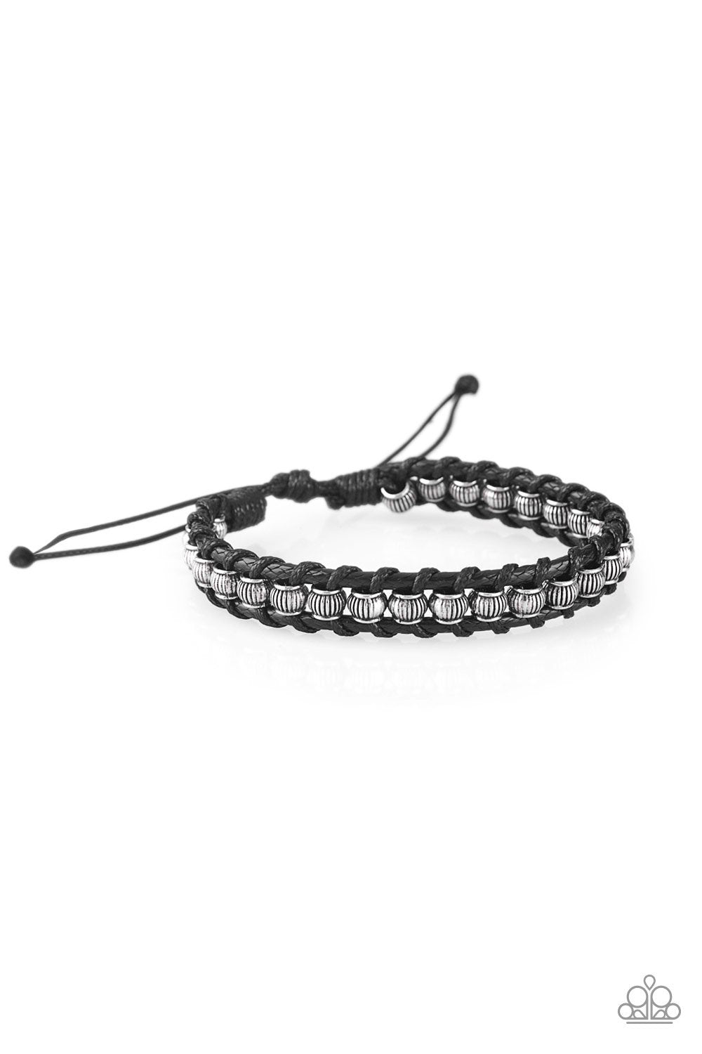 Paparazzi Modern Mariner Black Sliding Knot Bracelet