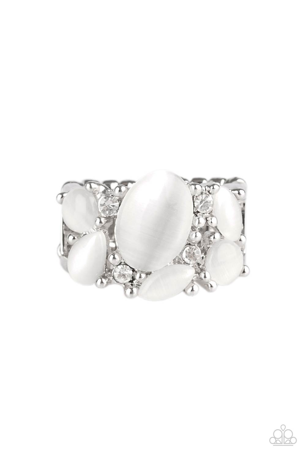 Paparazzi Modern Moonwalk White Ring