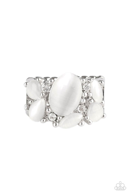 Paparazzi Modern Moonwalk White Ring