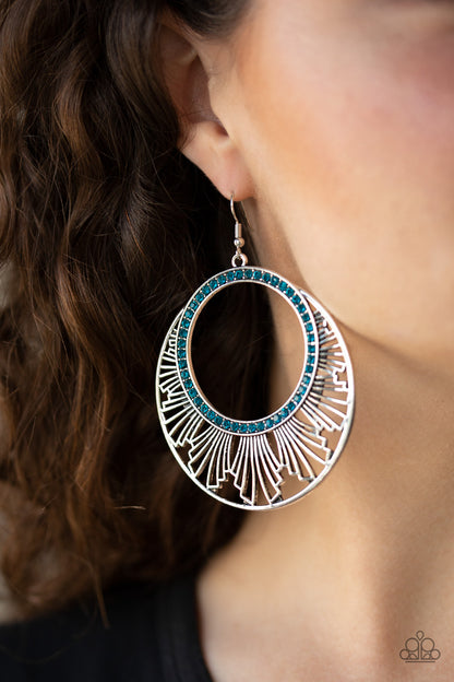 Paparazzi Mod Mood Blue Fishhook Earrings