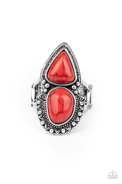 Paparazzi Mojave Mosaic Red Stone Ring