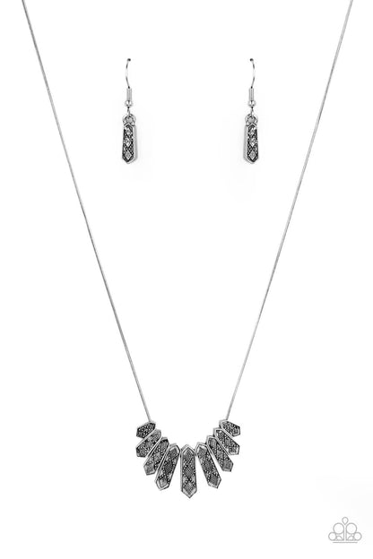 Paparazzi Monumental March Silver Short Necklace