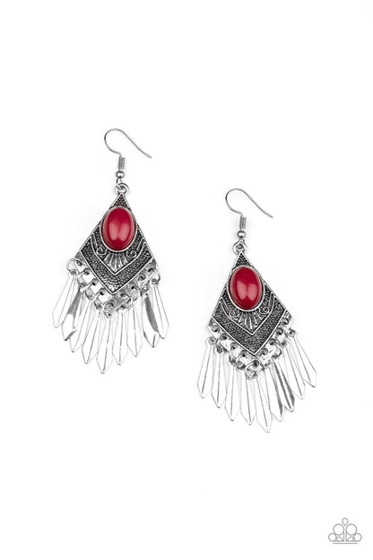 Paparazzi Mostly Monte-ZUMBA Red Fishhook Earrings