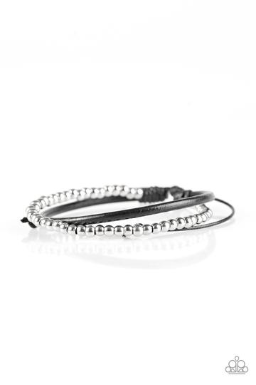 Paparazzi Mountain Mod Black Sliding Knot Bracelet - P9UR-BKXX-237XX