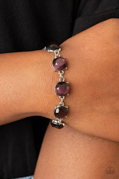 Paparazzi Ms. GLOW-It-All Purple Clasp Bracelet