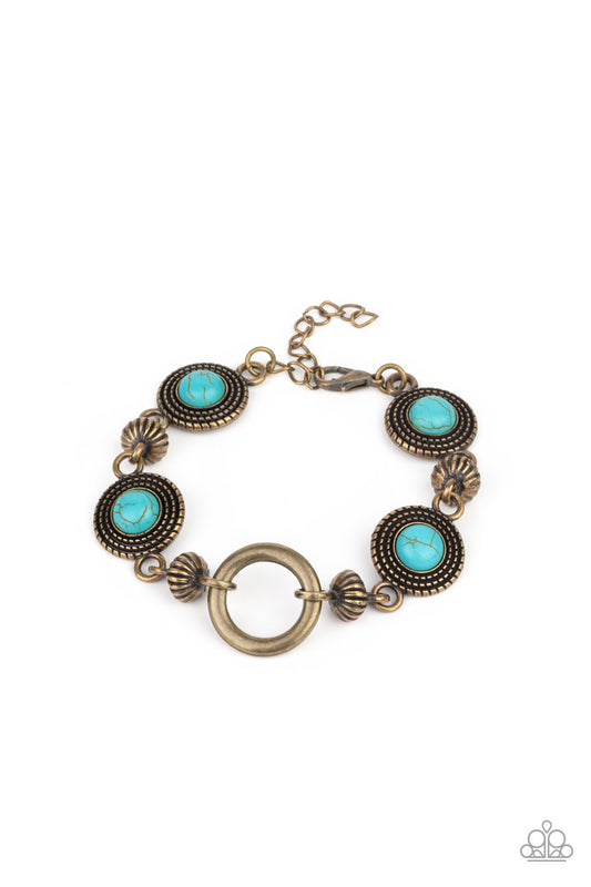 Paparazzi Musical Mountains Brass Stone Clasp Bracelet