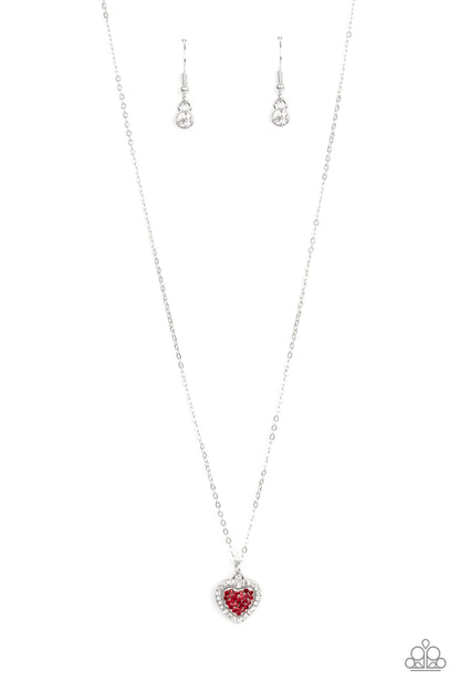 Paparazzi My Heart Goes Out To You Red Short Necklace