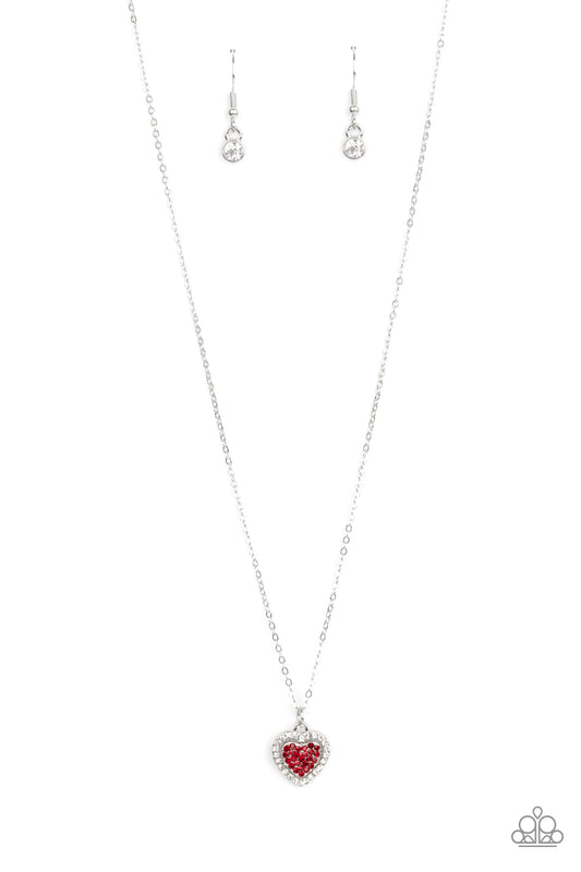 Paparazzi My Heart Goes Out To You Red Short Necklace