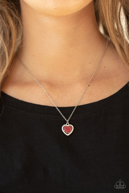 Paparazzi My Heart Goes Out To You Red Short Necklace