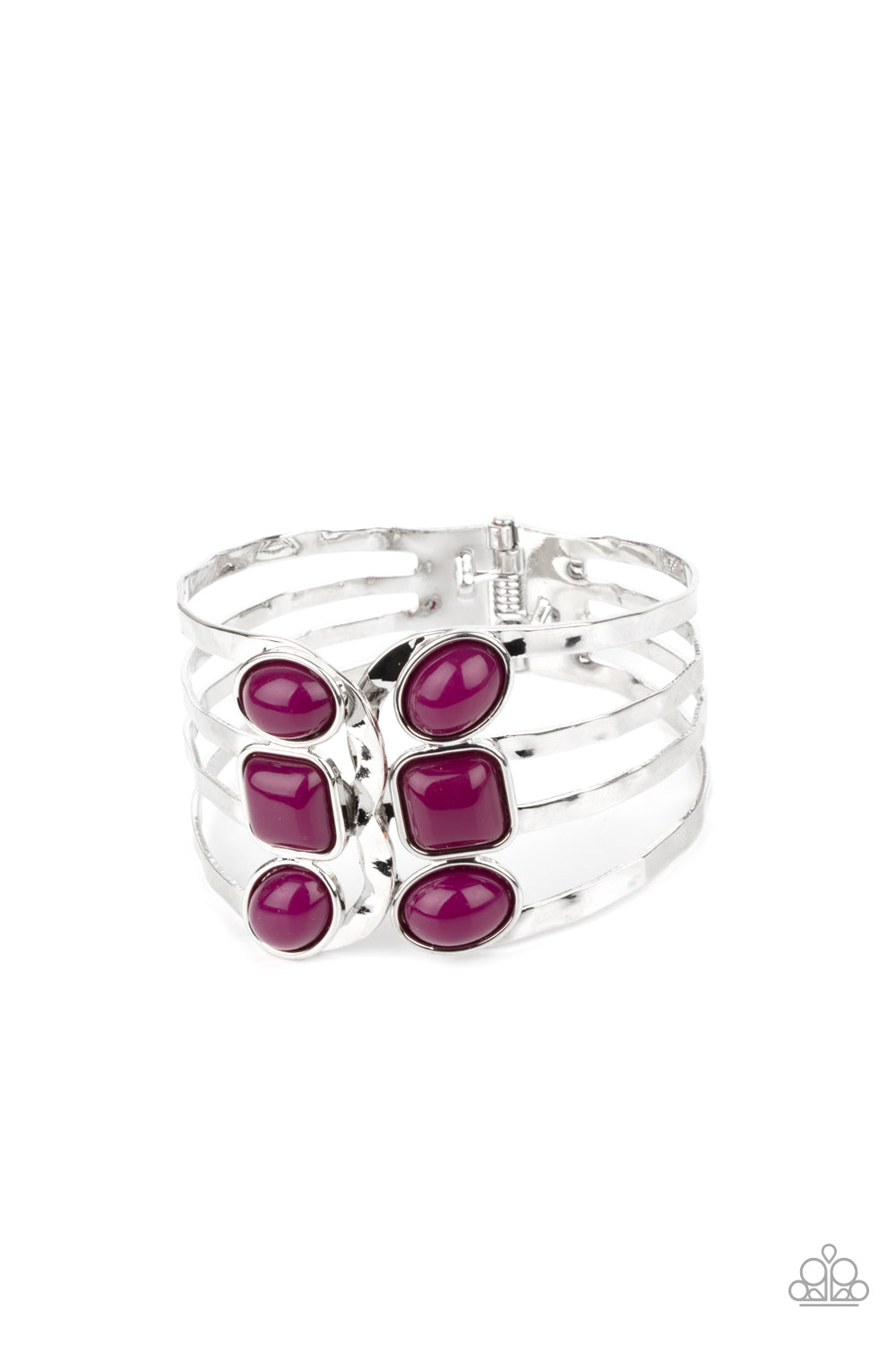 Paparazzi Mystified Purple Hinged Cuff Bracelet