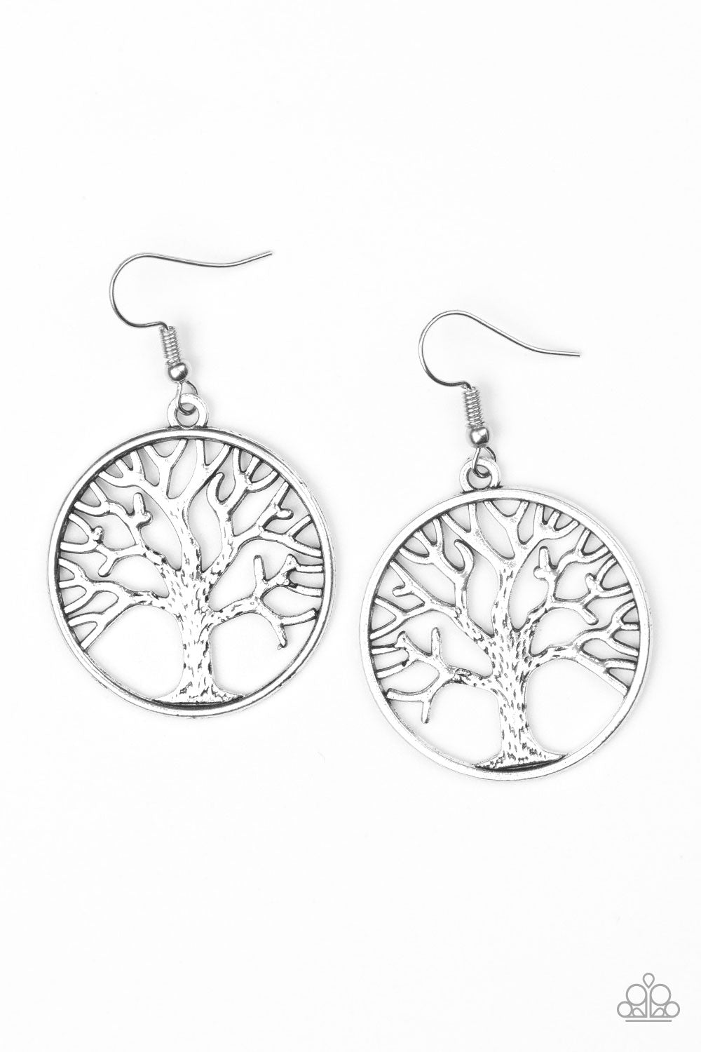 Paparazzi My TREEHOUSE Is Your TREEHOUSE Silver Fishhook Earrings
