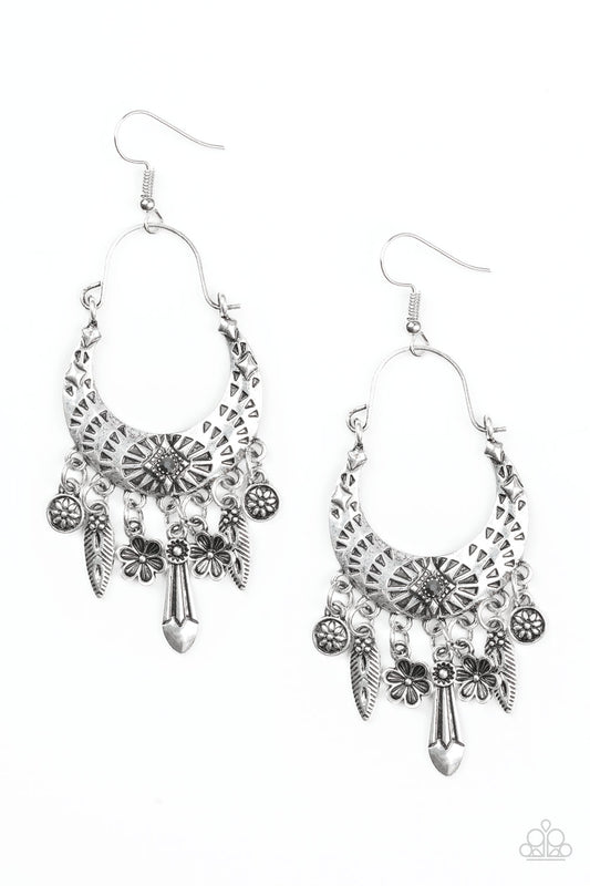 Paparazzi Nature Escape Silver Fishhook Earrings - P5TR-SVXX-142XX