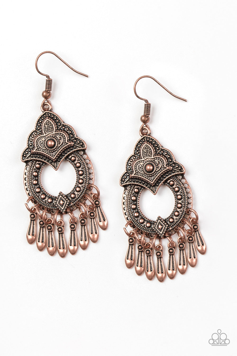 Paparazzi New Delhi Native Copper Fishhook Earrings
