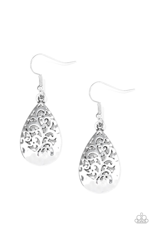 Paparazzi New Nouveau Silver Fishhook Earrings