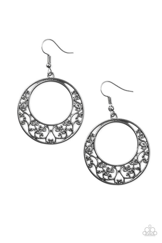 Paparazzi Newport Nautical Black Fishhook Earrings