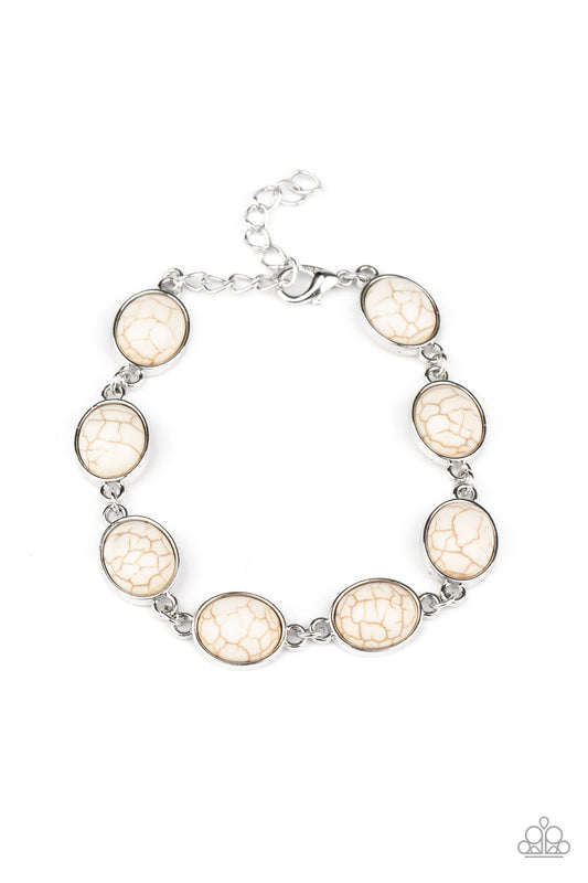 Paparazzi Nice Stonework White Stone Clasp Bracelet