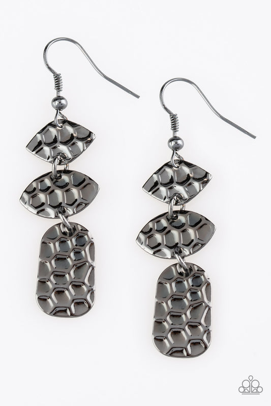 Paparazzi Nine To Hive Black Fishhook Earrings