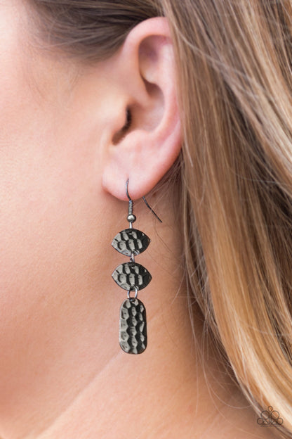 Paparazzi Nine To Hive Black Fishhook Earrings