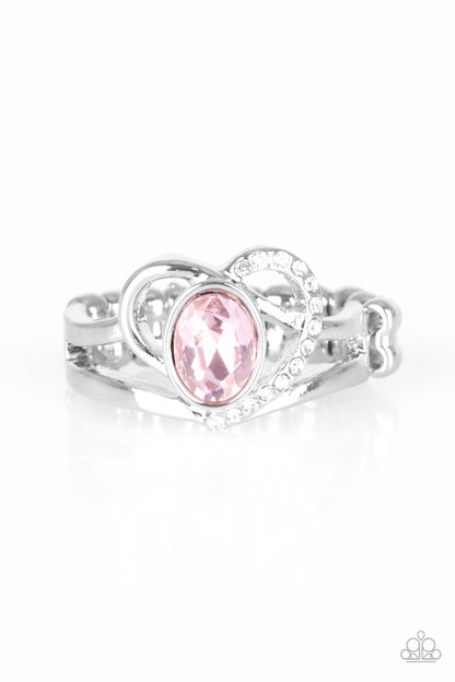 Paparazzi No HEART-Strings Attached Pink Ring