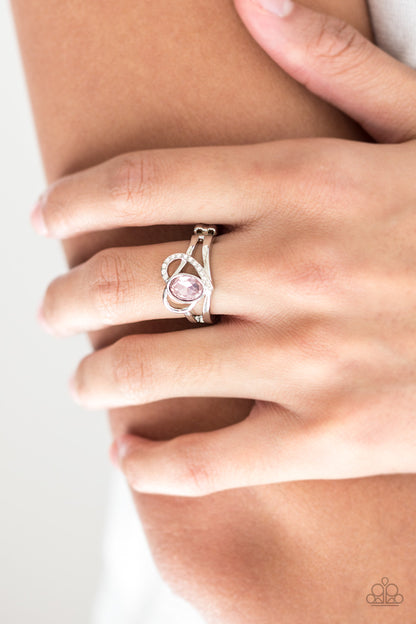 Paparazzi No HEART-Strings Attached Pink Ring