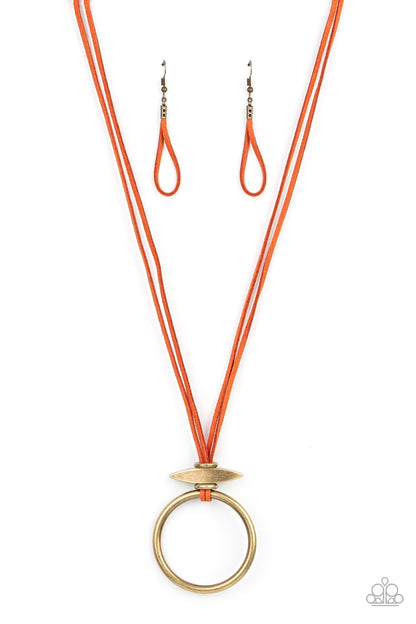 Paparazzi Noticeably Nomad Orange Long Necklace - P2SE-OGXX-270XX