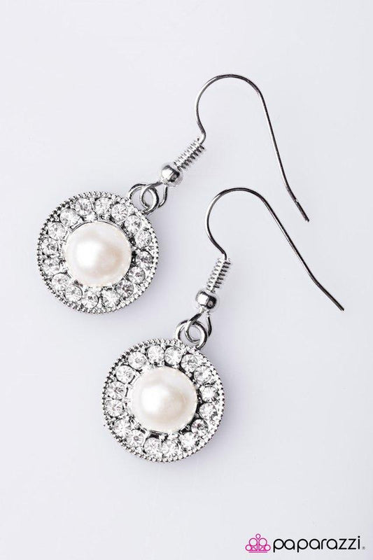 Paparazzi Oceans Apart White Fishhook Earrings