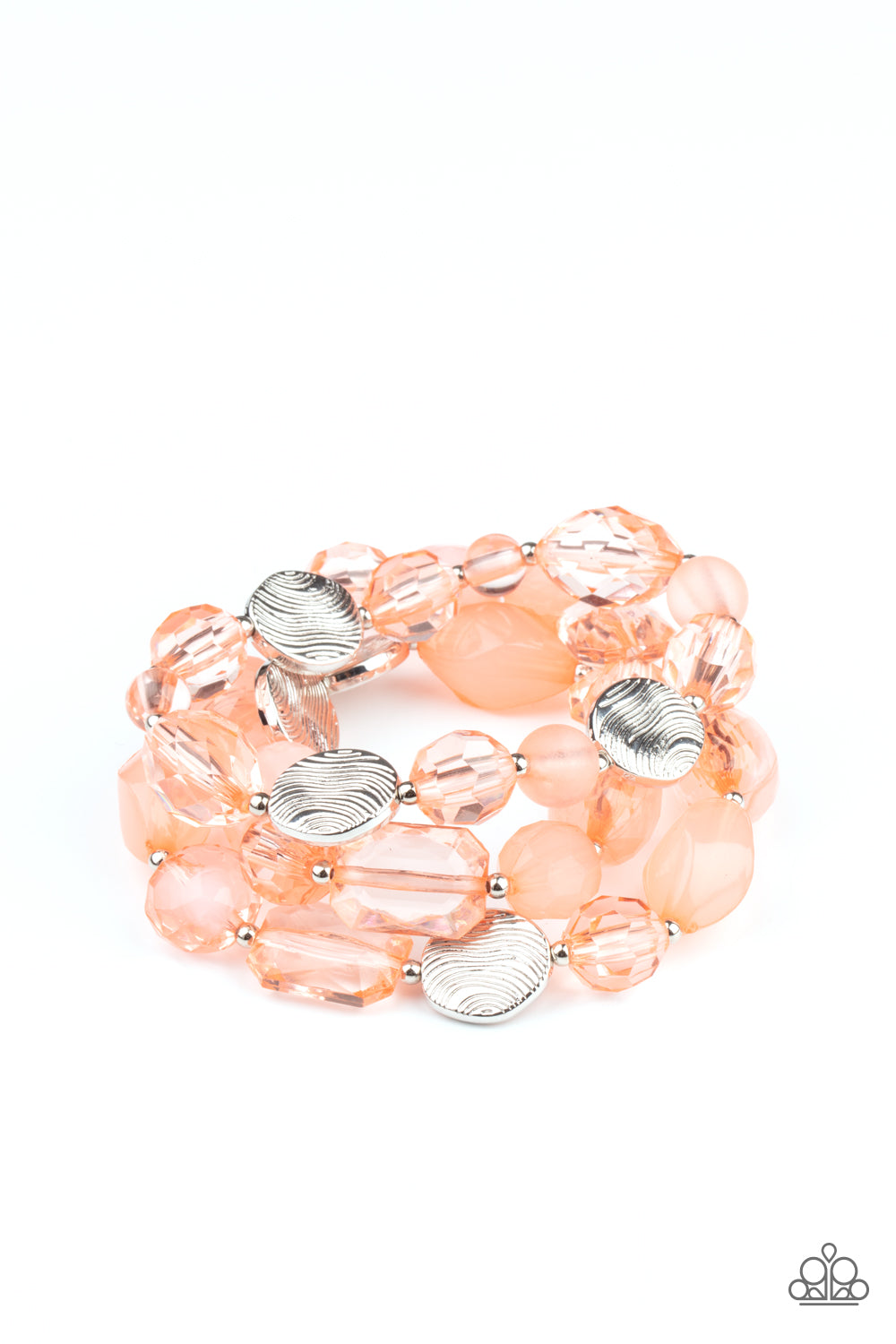 Paparazzi Oceanside Bliss Orange Stretch Bracelet