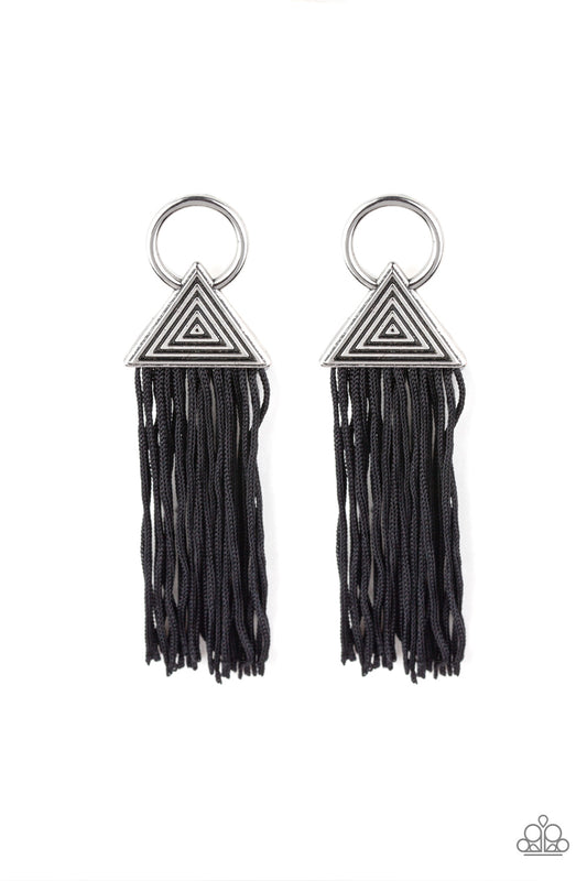 Paparazzi Oh My Giza Black Post Earrings