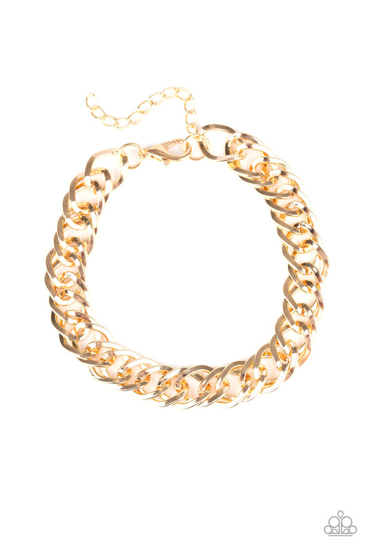 Paparazzi On The Ropes Gold Men's Clasp Bracelet - P9MN-URGD-004XX