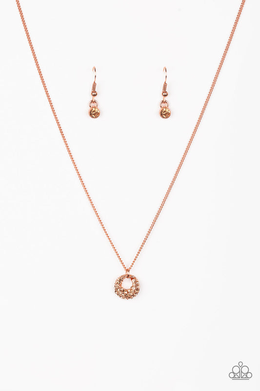 Paparazzi One Small Step For Glam Copper Short Necklace - P2DA-CPSH-138XX