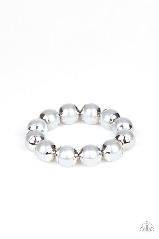 Paparazzi One Woman Show-STOPPER Silver Stretch Bracelet