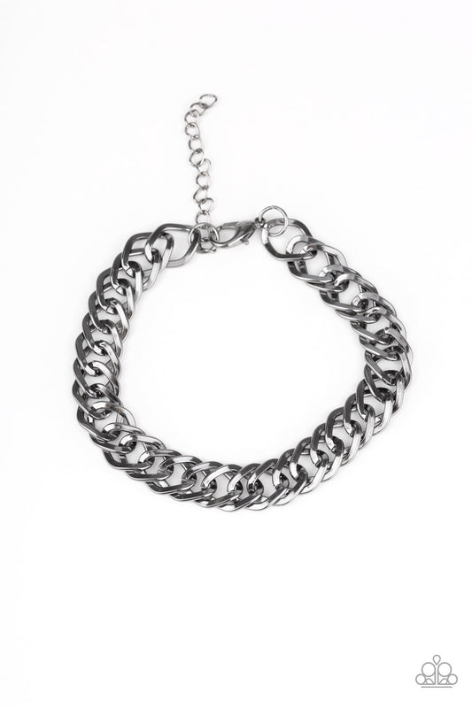 Paparazzi On The Ropes Black Men's Clasp Bracelet