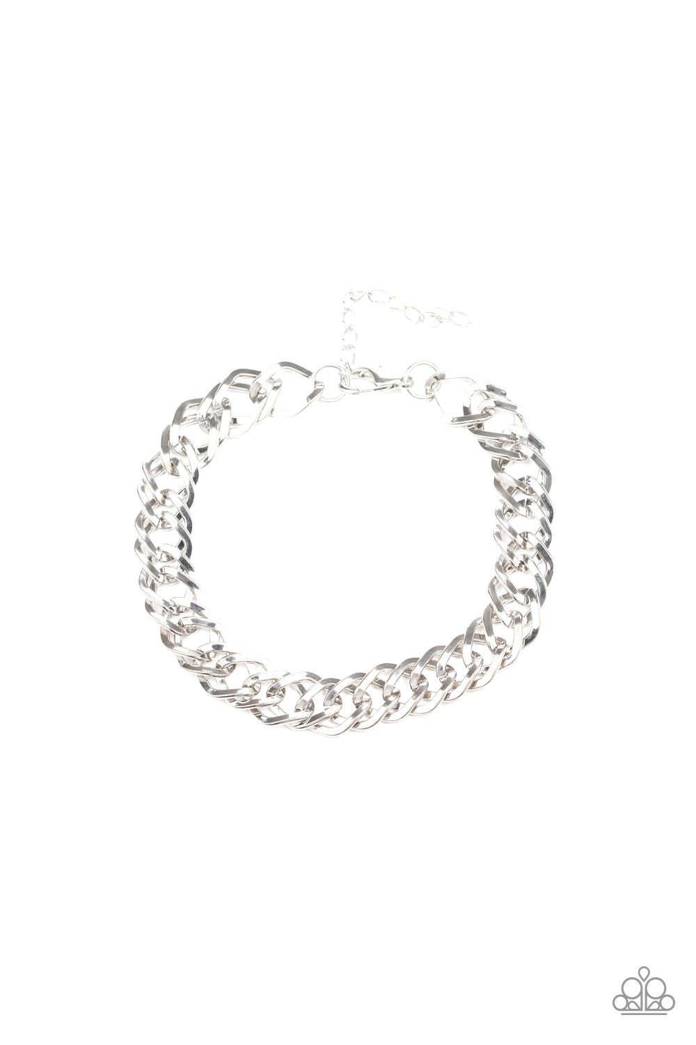 Paparazzi On The Ropes Silver Men's Clasp Bracelet