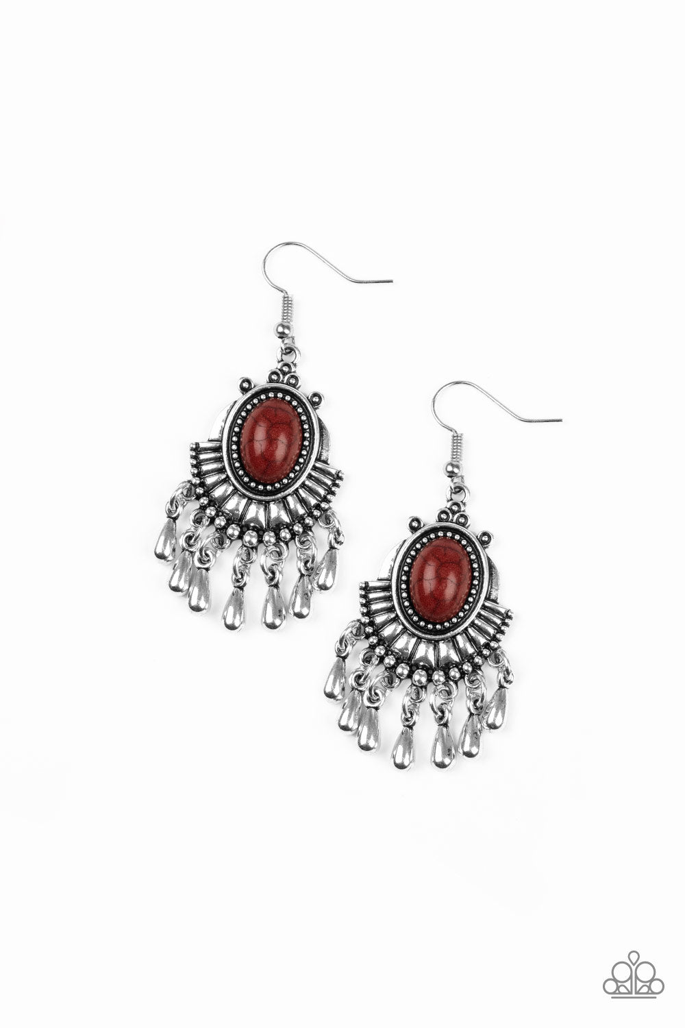 Paparazzi Onward and Westward Brown Fishhook Earrings