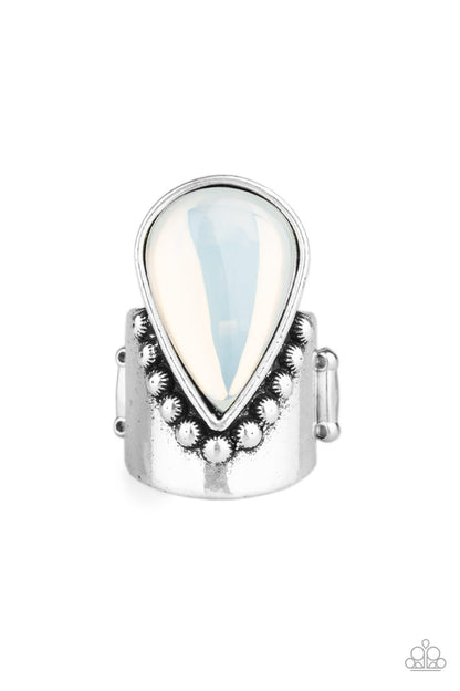 Paparazzi Opal Mist White Ring - Convention 2020