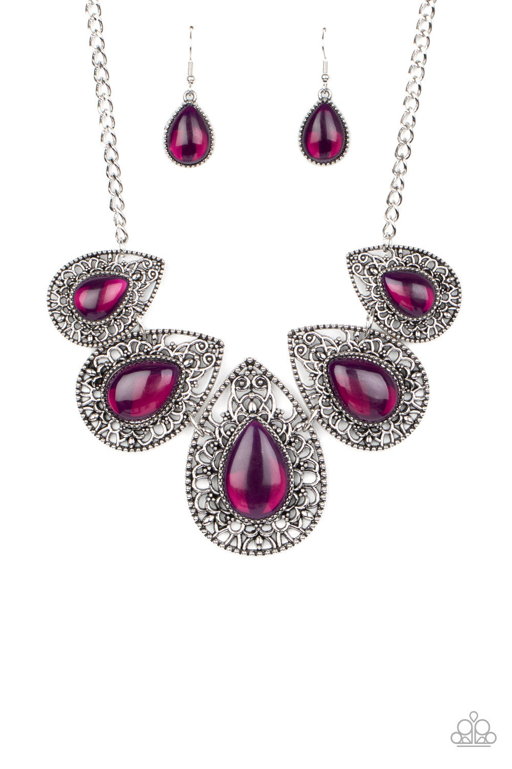 Paparazzi Opal Auras Purple Short Necklace